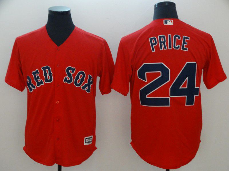 Men Boston Red Sox #24 Price Red Game MLB Jerseys